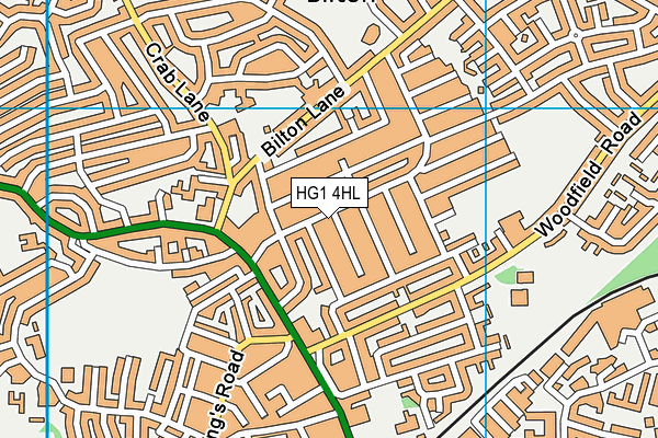 HG1 4HL map - OS VectorMap District (Ordnance Survey)