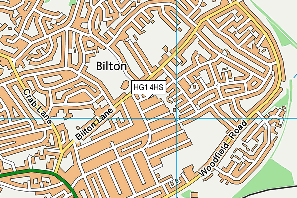 HG1 4HS map - OS VectorMap District (Ordnance Survey)