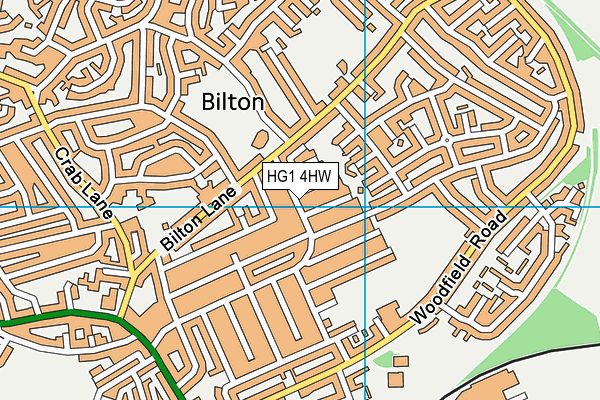 HG1 4HW map - OS VectorMap District (Ordnance Survey)