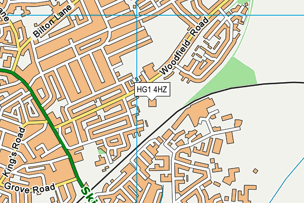 HG1 4HZ map - OS VectorMap District (Ordnance Survey)