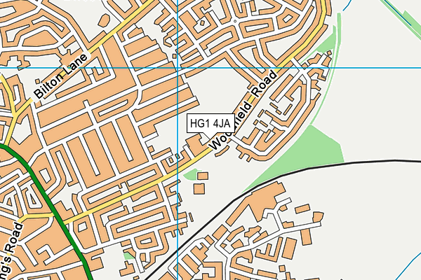 HG1 4JA map - OS VectorMap District (Ordnance Survey)