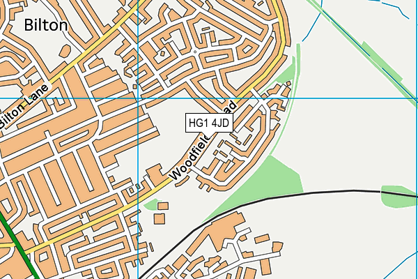 HG1 4JD map - OS VectorMap District (Ordnance Survey)