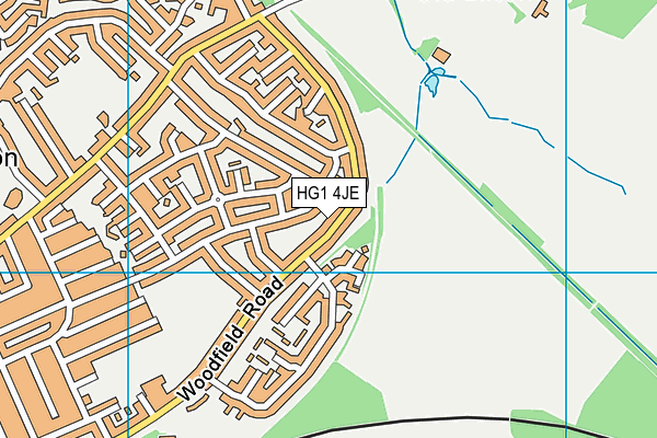 HG1 4JE map - OS VectorMap District (Ordnance Survey)