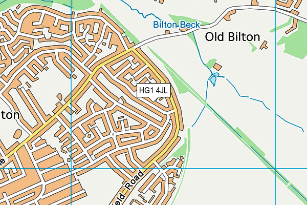HG1 4JL map - OS VectorMap District (Ordnance Survey)