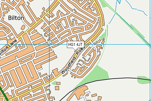 HG1 4JT map - OS VectorMap District (Ordnance Survey)