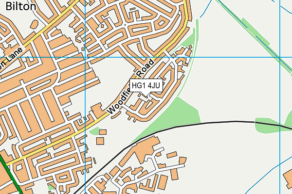 HG1 4JU map - OS VectorMap District (Ordnance Survey)