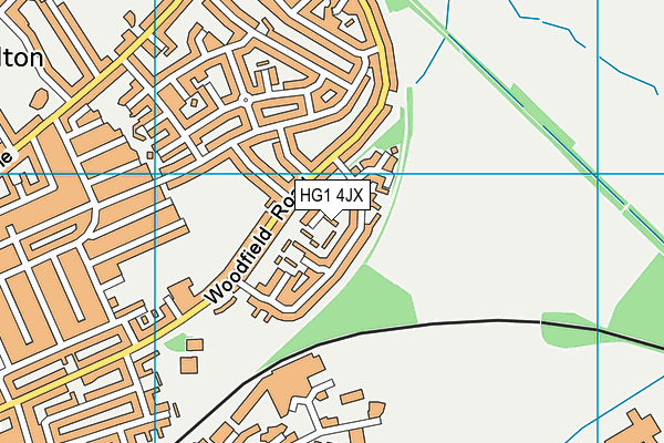 HG1 4JX map - OS VectorMap District (Ordnance Survey)