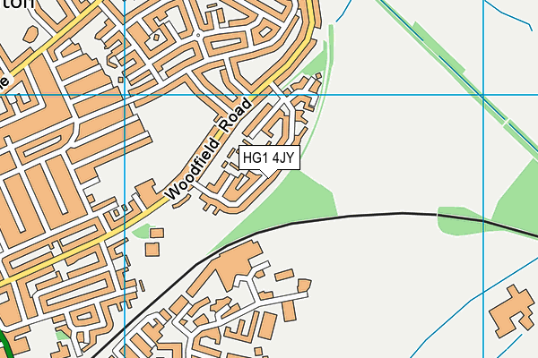 HG1 4JY map - OS VectorMap District (Ordnance Survey)