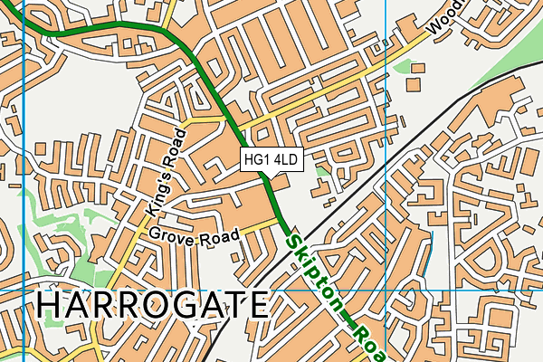 HG1 4LD map - OS VectorMap District (Ordnance Survey)