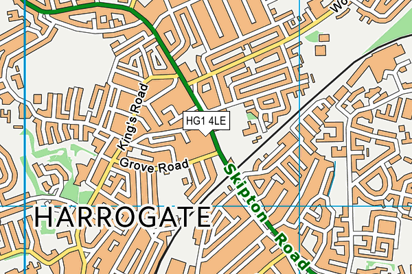 HG1 4LE map - OS VectorMap District (Ordnance Survey)