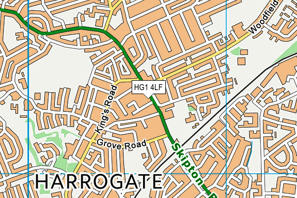 HG1 4LF map - OS VectorMap District (Ordnance Survey)