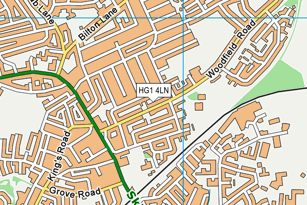HG1 4LN map - OS VectorMap District (Ordnance Survey)