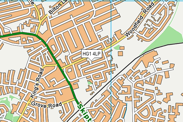 HG1 4LP map - OS VectorMap District (Ordnance Survey)