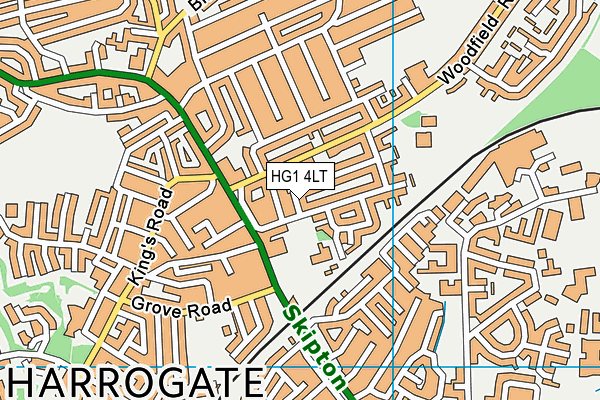 HG1 4LT map - OS VectorMap District (Ordnance Survey)