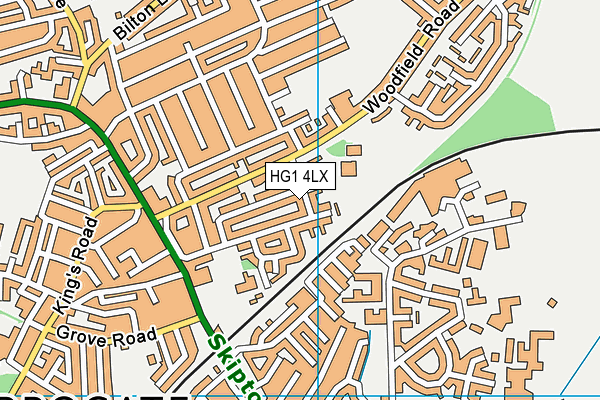 HG1 4LX map - OS VectorMap District (Ordnance Survey)