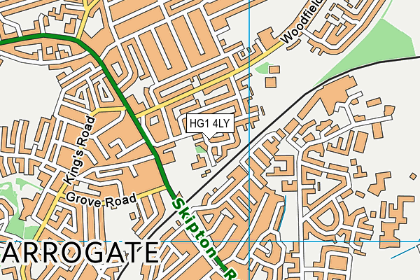 HG1 4LY map - OS VectorMap District (Ordnance Survey)
