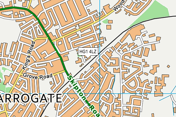 HG1 4LZ map - OS VectorMap District (Ordnance Survey)