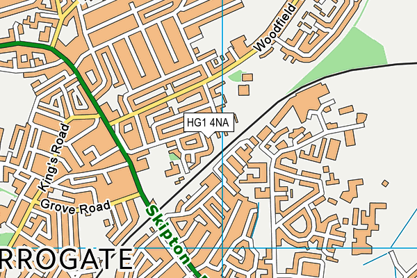 HG1 4NA map - OS VectorMap District (Ordnance Survey)