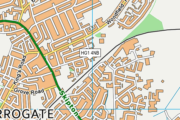 HG1 4NB map - OS VectorMap District (Ordnance Survey)