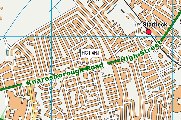 HG1 4NJ map - OS VectorMap District (Ordnance Survey)