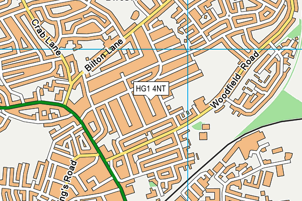 HG1 4NT map - OS VectorMap District (Ordnance Survey)