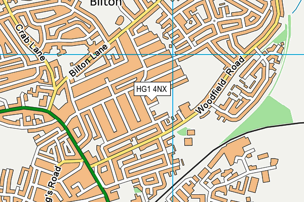 HG1 4NX map - OS VectorMap District (Ordnance Survey)