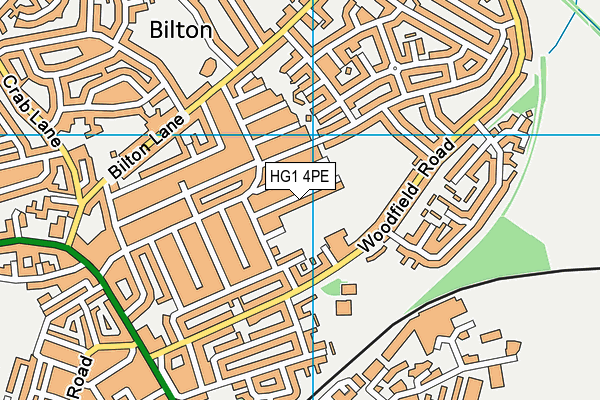 HG1 4PE map - OS VectorMap District (Ordnance Survey)