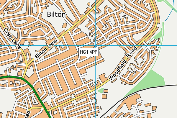 HG1 4PF map - OS VectorMap District (Ordnance Survey)