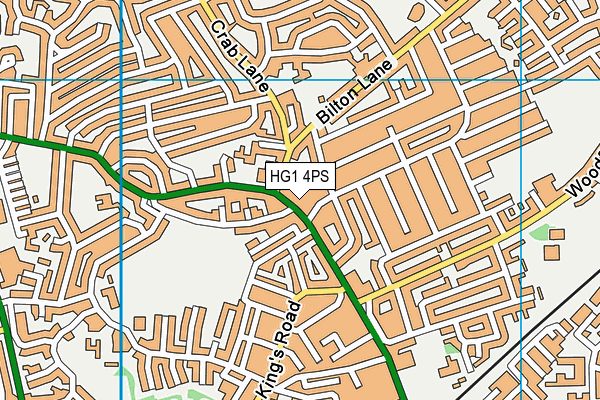 HG1 4PS map - OS VectorMap District (Ordnance Survey)