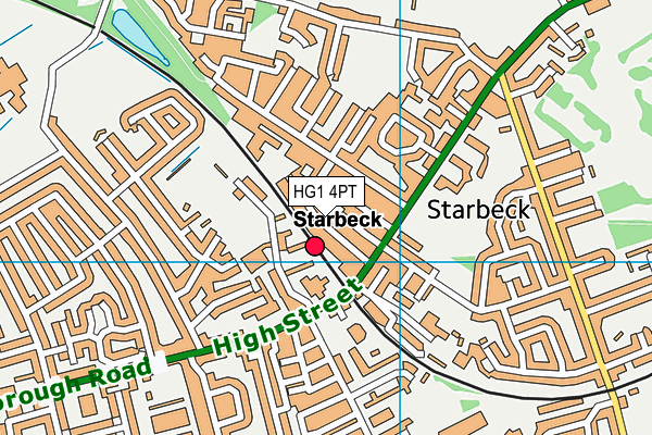 HG1 4PT map - OS VectorMap District (Ordnance Survey)