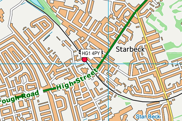 HG1 4PY map - OS VectorMap District (Ordnance Survey)