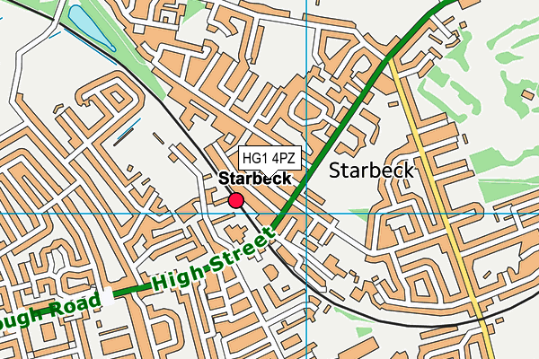 HG1 4PZ map - OS VectorMap District (Ordnance Survey)