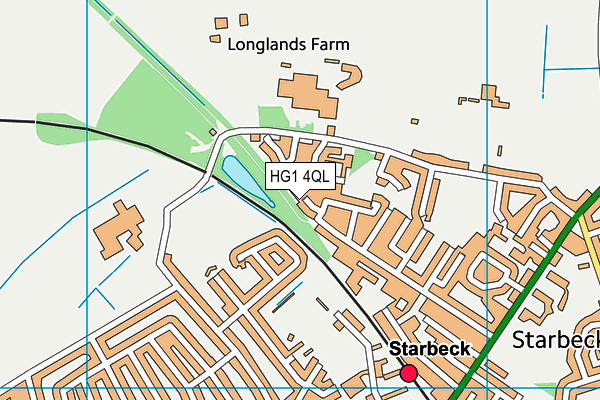 HG1 4QL map - OS VectorMap District (Ordnance Survey)