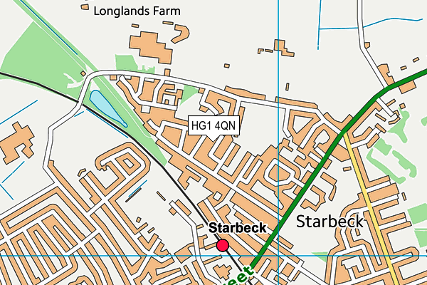 HG1 4QN map - OS VectorMap District (Ordnance Survey)