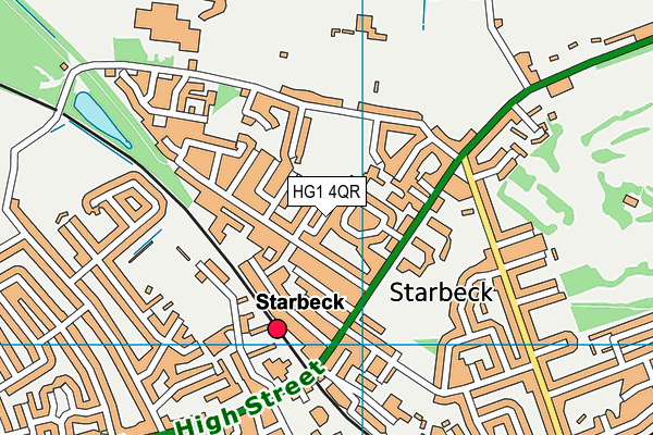 HG1 4QR map - OS VectorMap District (Ordnance Survey)