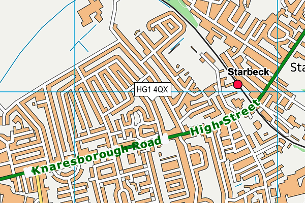 HG1 4QX map - OS VectorMap District (Ordnance Survey)