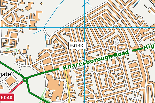 HG1 4RT map - OS VectorMap District (Ordnance Survey)