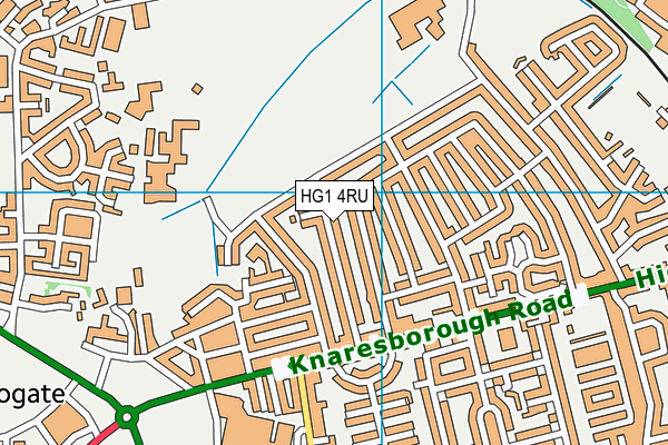 HG1 4RU map - OS VectorMap District (Ordnance Survey)