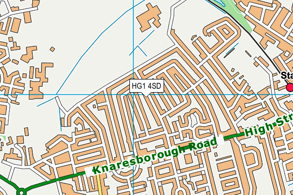 HG1 4SD map - OS VectorMap District (Ordnance Survey)