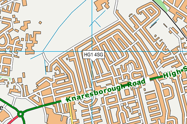 HG1 4SG map - OS VectorMap District (Ordnance Survey)