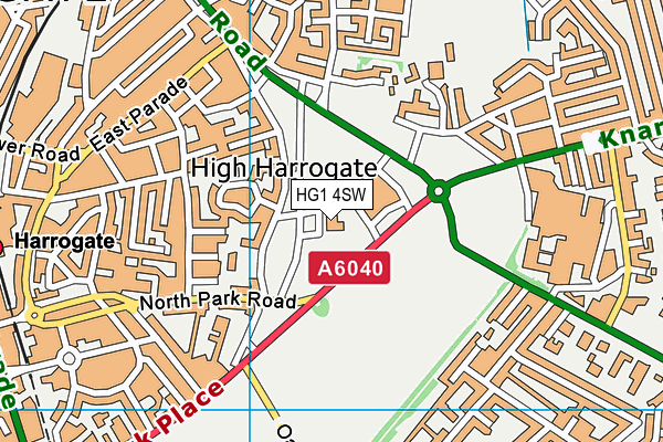 HG1 4SW map - OS VectorMap District (Ordnance Survey)