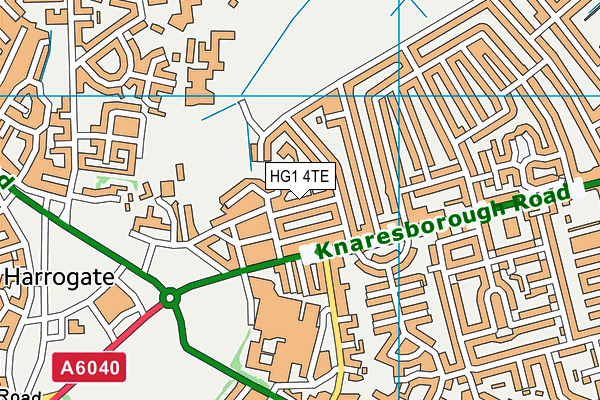 HG1 4TE map - OS VectorMap District (Ordnance Survey)