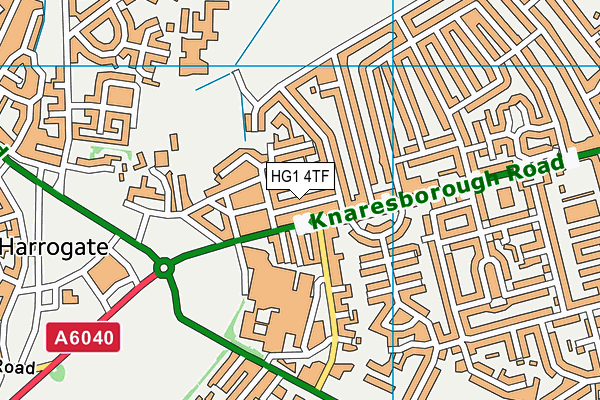 HG1 4TF map - OS VectorMap District (Ordnance Survey)