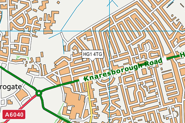 HG1 4TG map - OS VectorMap District (Ordnance Survey)