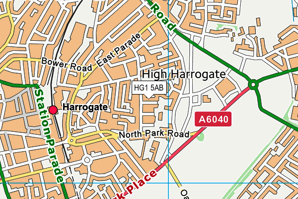 HG1 5AB map - OS VectorMap District (Ordnance Survey)