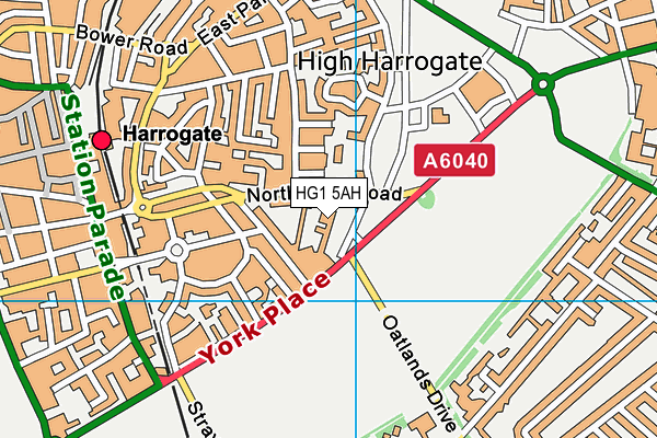 HG1 5AH map - OS VectorMap District (Ordnance Survey)