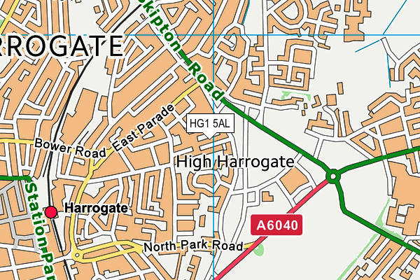 HG1 5AL map - OS VectorMap District (Ordnance Survey)