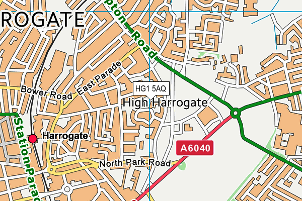 HG1 5AQ map - OS VectorMap District (Ordnance Survey)