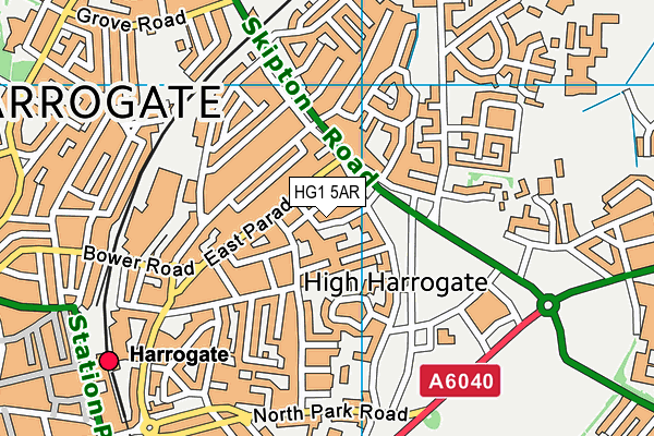 HG1 5AR map - OS VectorMap District (Ordnance Survey)