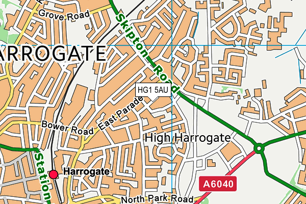 HG1 5AU map - OS VectorMap District (Ordnance Survey)
